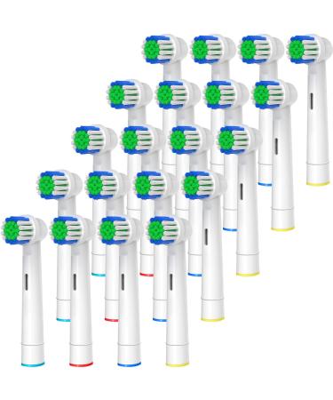 Replacement Toothbrush Heads Compatible with Oral-B Braun, 20 Pcs Professional Electric Toothbrush Heads Brush Heads for Oral B Replacement Heads Refill Pro 500/1000/1500/3000/3757/5000/7000/7500/8000 20 Count (Pack of 1)