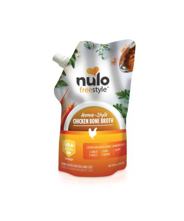 Nulo FreeStyle Bone Broth for Dogs, Cats, 20 fl oz Pouch - Tasty Pet Food Toppers with Turmeric - Nutritious Soup, Gravy - Premium Dog and Cat Food Toppings, Gravies & Sauces Chicken