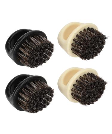 Professional Ankle Beard Brush Set - 4 Soft Bristle Brushes for Hairdressers & Barbers | Mustache & Neck Styling for Men - Buy Online on GoSupps.com