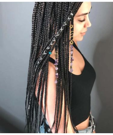 28 Pieces Hair Clip Braid Rings Adjustable Metal Cuff Braiding Accessories Cuff Hair Accessories Set Hair Scrunchie Braids for Men and Women - Buy Online on GoSupps.com