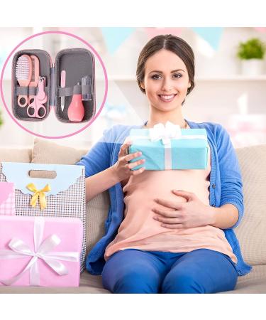 Baby Healthcare & Grooming Kit 7-in-1 | Nail Clipper, Brush, Comb, Scissors, File, Nasal Aspirator, Toothbrush | Pink Baby Safety Care Set - Buy Online on GoSupps.com