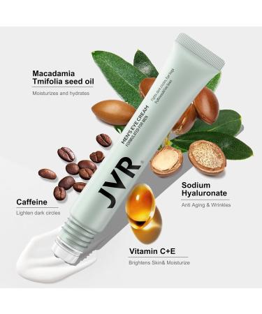 Face Scrub for Men 9 oz and JVR Caffeine Eye Cream and Under Eye Roller Facial Scrub for Deep Exfoliating for Fine Lines - Buy Online on GoSupps.com