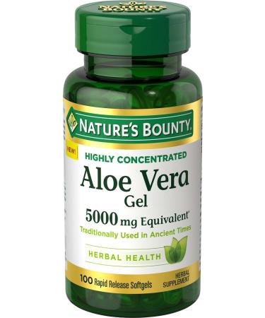 Nature's Bounty Aloe Vera Gel 5000 mg Equivalent 100 Rapid Release Softgels