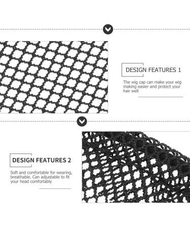 Solustre 8pcs Ponytail Net Wig Liner Caps - Cording Process Base for Guleless Hair Rolls - Black Hair Network - Buy Online on GoSupps.com