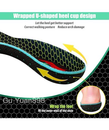 Pain Relief Orthotic Plantar Fasciitis Arch Support Insoles + 2 Metatarsal Pads - Navy M 5-6 / W 7-8 - Buy Online on GoSupps.com