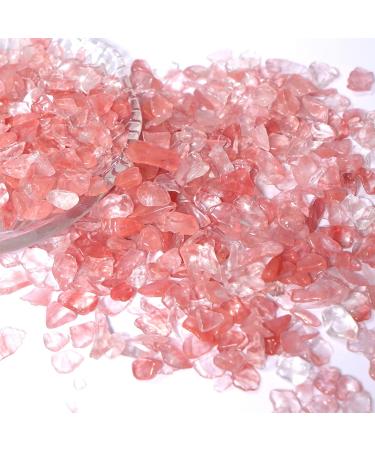 gemshan 2lb Rose Quartz Chips Natural Crushed Crystal Chip Bulk 7mm-9mm Tumble Healing Crystal Stone for Aquarium Vase Plant Decoration Jewelry DIY (Cherry quartz) - Buy Online on GoSupps.com