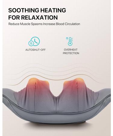 Alljoy Wireless Neck Massager with Heat Function | Shiatsu 3D-Rotating Massage Device for Neck Back & Shoulders | Portable & Adjustable Strap | Perfect Gift in Gray - Buy Online on GoSupps.com