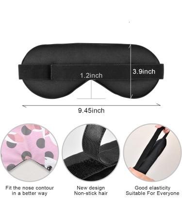 Haskirky Light Blocking Eye Mask | Breathable & Adjustable for Men and Women | Perfect for Travel, Yoga, Meditation | Deep Sleep Goodies | Pink Wave Dot Rab - Buy Online on GoSupps.com