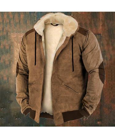 Hanxiulin Fluffy Fleece Plush Jacket for Men | Warm Zipper Wool Winter Coat | Oversized Autumn Fleece Jacket - Buy Online on GoSupps.com