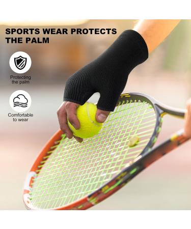 Palm Brace Wrist Support Sleeves - Carpal Tunnel Compression Pain Relief & Sports Gloves (1 Pair Black) for Men & Women - Buy Online on GoSupps.com