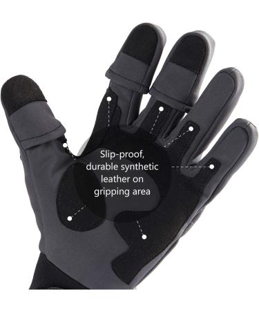 Buy Bassdash Wintro Water-Repellent Fishing Gloves - Insulated Cold Weather Winter Gear for Men & Women - Ideal for Ice Fishing Photography & Hiking - Gray - Buy Online on GoSupps.com