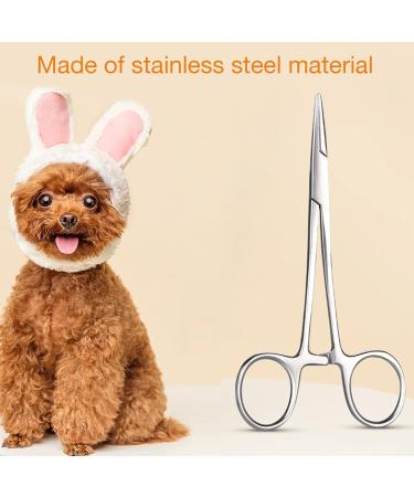 Hemostat Zonge Stainless Steel Pet Ear Cleaning Scissors - Curved Pointed Anti-Slide Tool for Dogs & Cats - Buy Online on GoSupps.com