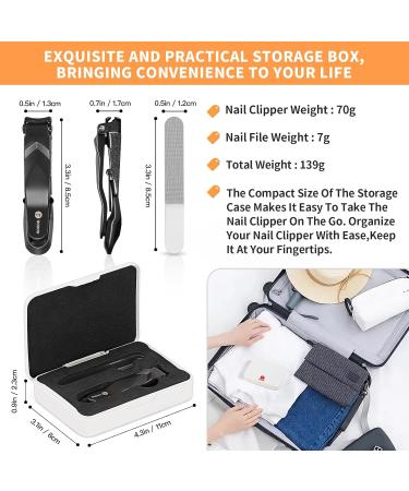 Ultra Sharp Nail Clippers for Men & Women - Heavy Duty No Splash Fingernail & Toenail Clippers with Catcher Nano Nail File - Perfect for Home Travel & Gifts - Buy Online on GoSupps.com