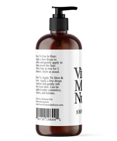 Sweet Essentials Organic Macadamia Nut Oil 16oz | 100% Pure Food Grade | Imported from Italy | Natural Relief for Dry Skin Eczema & Dermatitis - Buy Online on GoSupps.com