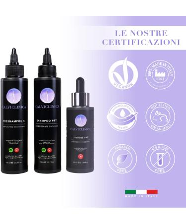  CALVICLINICA Professional trichological treatment COMPLETE anti-hair loss for men and women. Preshampooing S+Shampoo PRT+Lotion PRT. Preve - Buy Online on GoSupps.com