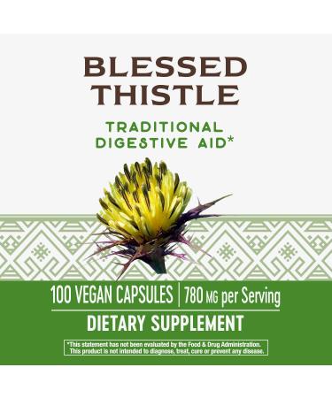 Nature's Way Blessed Thistle 390 mg - 100 Vegetarian Capsules for Digestive Health - Buy Online on GoSupps.com