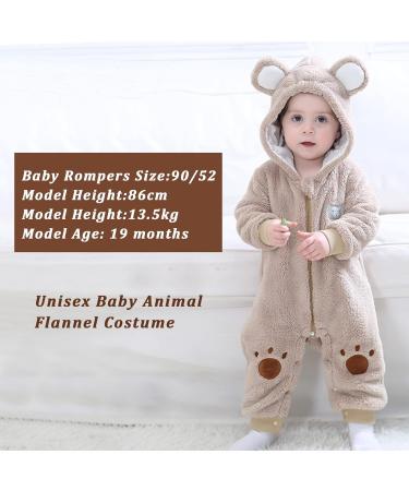 Doladola Baby Romper - Animal Dalmatians Toddler Jumpsuit for Newborns, 2-3.5 Years - Beige Bear Outfit - Buy Online on GoSupps.com