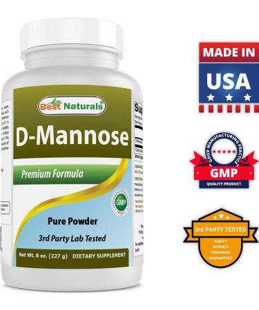 Best Naturals D-Mannose Pure Powder 8oz - Urinary Tract Cleanse Supplement - Buy Online on GoSupps.com