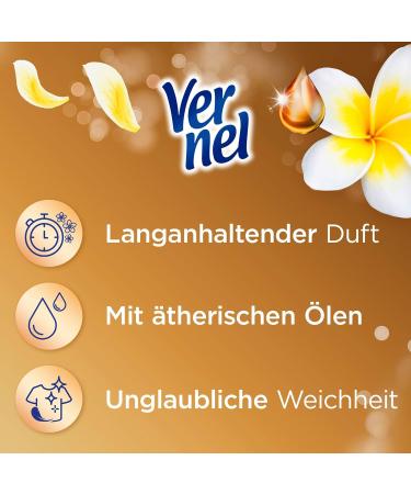 Verel Aromatherapy Frangipani Fabric Softener 10x37 WL - Long-Lasting Scent with Essential Oils 814ml (10 Pack) | Eco-Friendly & Fresh Laundry Solution - Buy Online on GoSupps.com