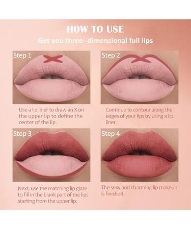 Prreal 2Pcs Lip Liner and Lipstick Set - Nude Velvety Matte Liquid Lipstick + Matching Liner | Waterproof, Long-Lasting Makeup Kit | Gift Set - 24hr Original Matte Lipstick (09) - Buy Online on GoSupps.com