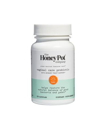The Honey Pot Company Vaginal Care Probiotic with Urinary Tract Support - Formulated w/4-Lacto Strains & Cranberry - Helps Restore Natural Balance of Good Bacteria & Yeast. 30 Capsules