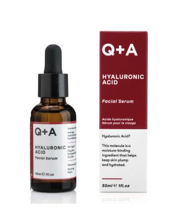 Q+A Hyaluronic Acid Facial Serum. A hydrating Hyaluronic Acid serum for healthy and plump skin. 30ml/1fl.oz