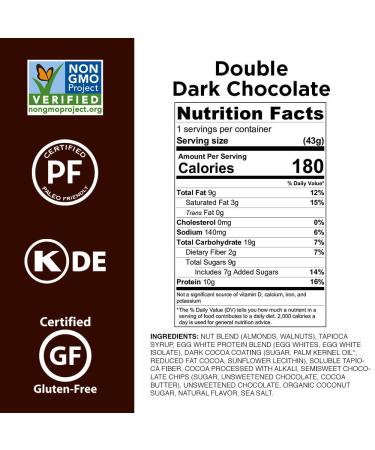 Caveman Foods Double Dark Chocolate Protein Bars - 12 Pack (1.52 oz Each) - Buy Online on GoSupps.com