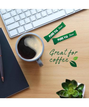 Pure Via - Stevia - Sticks - Zero Calories Zero Sugar 300 sticks - Natural Alternative to Sugar | 300g - Buy Online on GoSupps.com