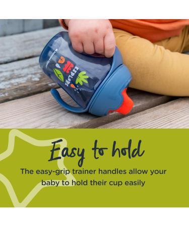 Tommee Tippee Sippee Trainer Cup 8oz (Pack of 3) - BPA Free, Spill-Proof Water Bottle for Toddlers 7m+, Blue/Green/Orange - Buy Online on GoSupps.com