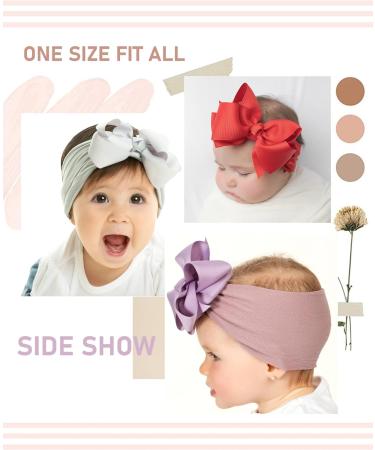 Dooboi 20pcs Grosgrain Ribbon Bows Baby Headbands for Girls - Elastic Nylon Hair Accessories for Newborns, Infants, Toddlers, Kids - Buy Online on GoSupps.com