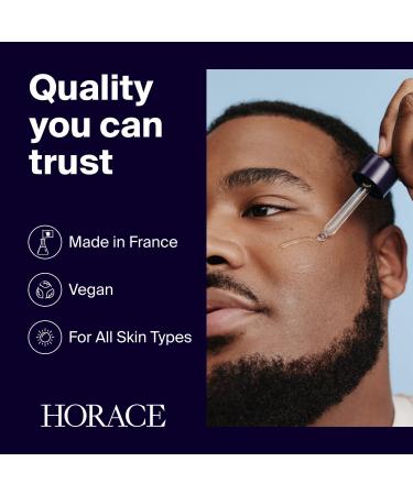 HORACE Hyaluronic Acid + Panthenol Face Serum for Men Advanced Moisturising Facial Treatment for Dry Skin Dehydration Lines and Elasticity Vegan Skincare for All Skin Types Unscented 30ml - Buy Online on GoSupps.com