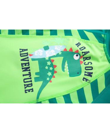 Bonverano Baby Boys Swimsuit 12-18 Months - Green Dinosaur Long-Sleeve One Piece Swimwear | UPF 50+ Sun Protection - Buy Online on GoSupps.com