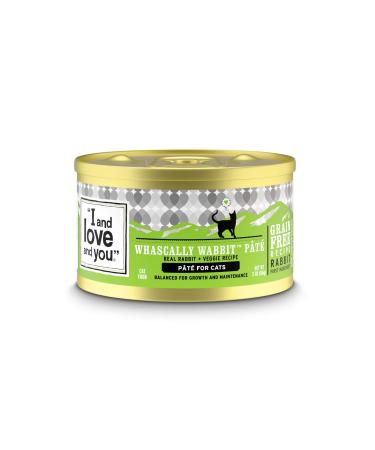 I AND LOVE AND YOU Naked Essentials Wet Cat Food 24 Ct 3 Ounce (Pack of 24) Whasically Wabbit Pate
