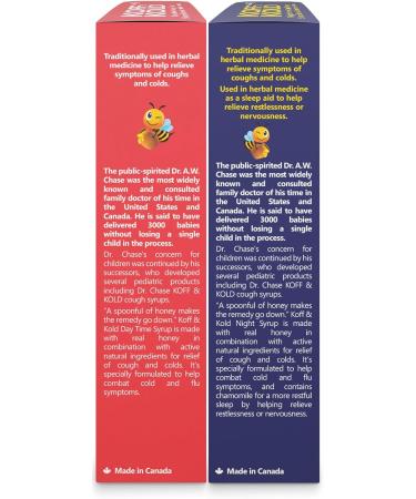 Dr Chase Pediatrics Koff & Kold Day & Night Cough Syrup Combo Pack (2 X 150mL) - Buy Online on GoSupps.com