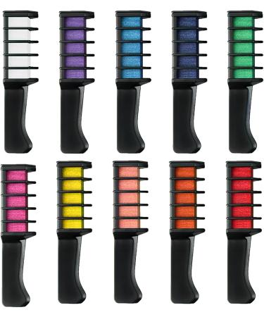 LANAFAY 10 Colors Hair Chalk Combs Temporary Bright Hair Color Washable Skin Safe Birthday Gifts for Girls Perfect Girl Gifts for Kids Hair Dyeing Party Cosplay Halloween Christmas Easter - Buy Online on GoSupps.com