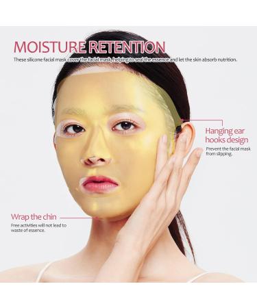 Beaupretty Reusable Silicone Face Mask 3-Piece Moisturising Face Mask Cover Reusable Anti-Wrinkle Silicone Face Mask Holder for Leaf Masks - Buy Online on GoSupps.com