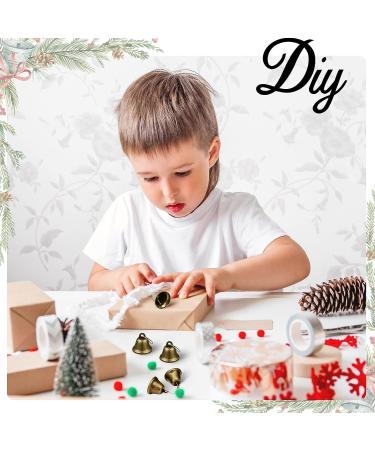 100-Piece Vintage Bronze Jingle Bells with Hooks - 1.5 x 1.57 Inch for Christmas Crafts, Wind Chimes, Wedding Decor & More - Buy Online on GoSupps.com