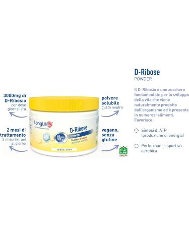  Longlife LongLife Poudre D-Ribose - 180 ml - Buy Online on GoSupps.com