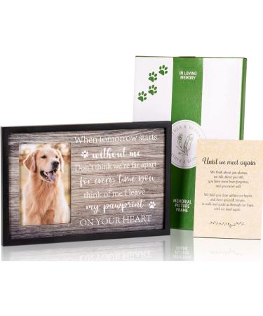 FEATHER & BLOSSOM Dog Memorial Picture Frame - Pet Remembrance Gift - Buy Online on GoSupps.com