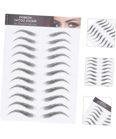 Abaodam 12 Sheets waterproof eyebrow stickers makeup stickers eyebrow stencils False Eyebrows Cosmetics edge - Buy Online on GoSupps.com