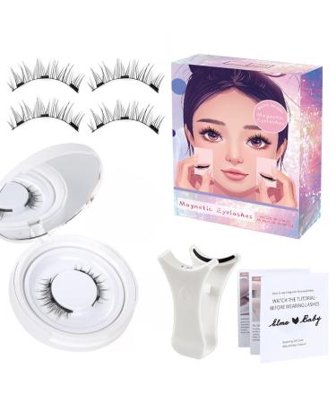 Magnetic Eyelashes 3D Effect Magnetic Eyelashes Reusable Soft Magnetic Lashes No Glue and Eyeliner Needed