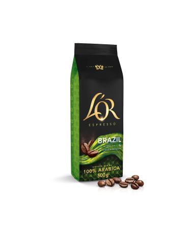 L'OR Espresso Brazil Coffee Beans 500G Intensity 6 100% Arabica Brazil 500 g (Pack of 1)