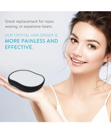 Magic Painless Crystal Hair Remover for Women and Men - Reusable Portable Epilator for Arms, Back, Legs - Black, 1 Pack - Buy Online on GoSupps.com