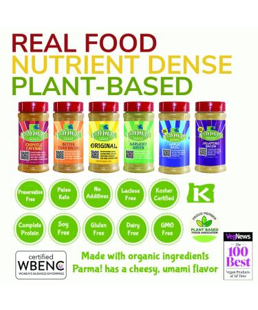 Parma! Vegan Parmesan Original - Gluten-Free Plant-Based Dairy-Free Cheese - 3 x 7oz Bottles - Buy Online on GoSupps.com