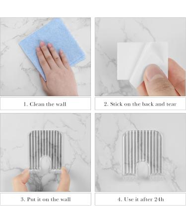 Linkidea Acrylic Razor Holder - 2 Packs Self-Adhesive Shower Hooks for Razors Towels and More - Practical Storage Solutions for Every Bathroom - Buy Online on GoSupps.com