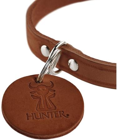 HUNTER AALBORG Leather Dog Collar - Simple Robust & Comfortable for XS Dogs - Cognac 32 - Buy Online on GoSupps.com