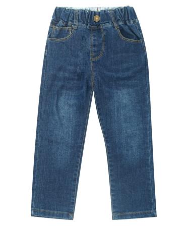 SEAUR Baby Boys Jeans Blue Ripped Jeans with Pockets Elastic Waistband Stretch Casual Trousers Denim Pants for Daily Life 12-18 Months Blue 3