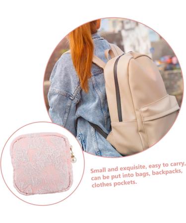 Healeved Sanitary Napkin Storage Bag Sanitary Pad Pouch Menstrual Pad Pouch Small Portable Menstrual Bag First Period Kit for Girls 10-12 Travel Cotton Linen The Flowers Multifunction Pink 11x11x3cm - Buy Online on GoSupps.com