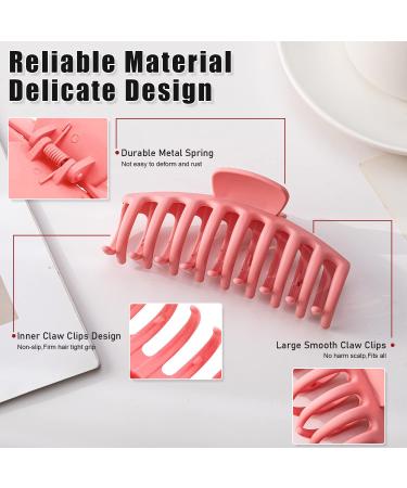 Large Hair Clips Claw Clips FDBJulyy 8 Pack - Strong Hold Matte Hair Clips for Women & Girls - 2 Styles, 4 Colors - Ideal for Thick & Thin Hair - 90's Vintage Design - Buy Online on GoSupps.com
