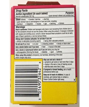 Pepto-Bismol Tablets 48ct - Fast Relief for Upset Stomach & Diarrhea - Buy Online on GoSupps.com